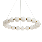 Люстра круглая с матовыми белыми шарами PEARLS Suspension варинант исполнения - 1 | Loft Concept в Перми