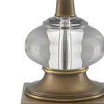 Настольная лампа с хрустальным шаром на корпусе и высоким тканевым абажуром Prism Rod варинант исполнения - 1 | Loft Concept в Перми