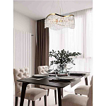 Люстра подвесная волнистой формы с хрустальными подвесками Ludivine Lighting варинант исполнения - 5 | Loft Concept в Перми