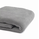 Плед из хлопка серого цвета Waffle Comfort варинант исполнения - 2 | Loft Concept в Перми