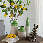 Статуэтка заяц из текстурированной терракоты и покрытый глянцевой краской под бронзу Rabbit Charm  варинант исполнения - 6 | Loft Concept в Перми