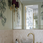 Обои ручная роспись Silk Tree Original colourway on White Metal gilded paper варинант исполнения - 3 | Loft Concept в Перми