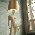Лампа MANNEQUIN LAMP с абажуром изгибы тела варинант исполнения - 7 | Loft Concept в Перми
