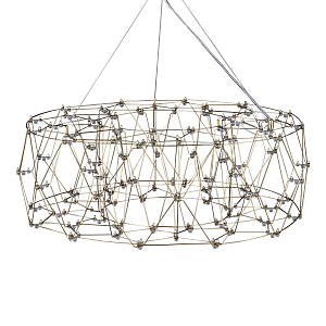 Люстра с тонкой металлической конструкцией цвета золото Quasar