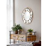 Зеркало настенное с круглыми зеркальными вставками Modern Mirror Space варинант исполнения - 2 | Loft Concept в Перми