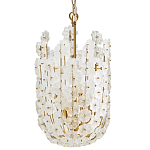 Подвесной светильник декорированный цветами из стекла Lightness of Flowers варинант исполнения - 1 | Loft Concept в Перми