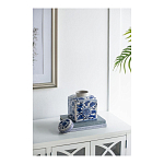 Ваза с крышкой в китайском стиле Oriental Blue & White Ornament Vases варинант исполнения - 3 | Loft Concept в Перми