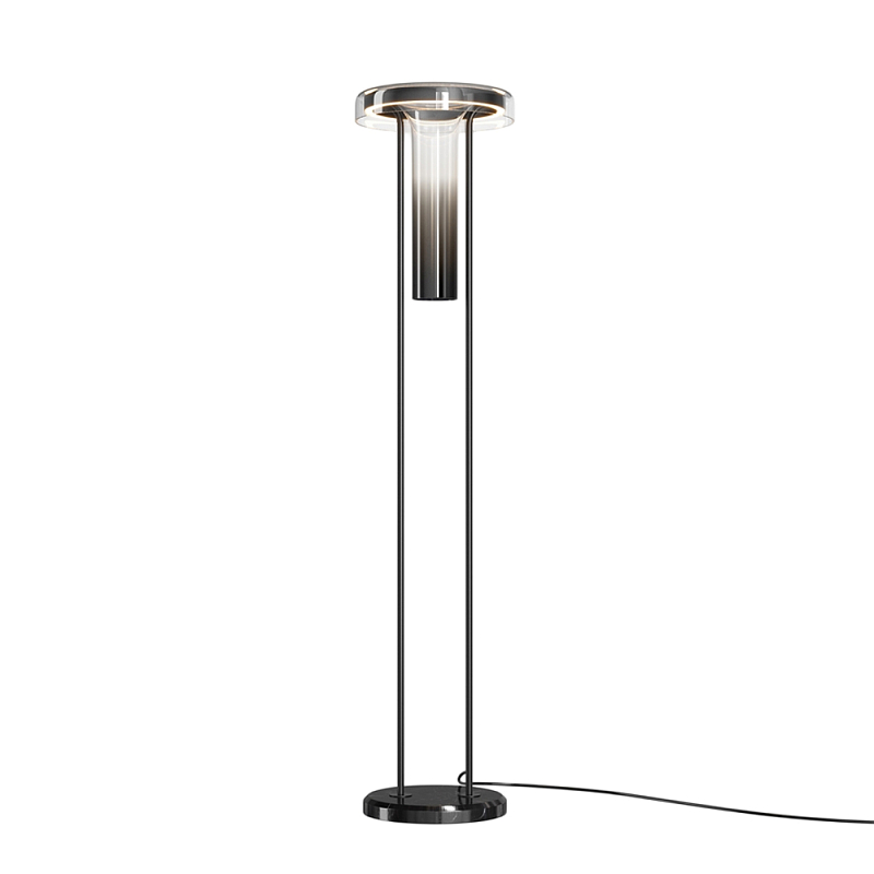 Напольный торшер светодионый Ikebana Black 3000К 24Вт Черный Дымчатый (Smoke) в Перми | Loft Concept 