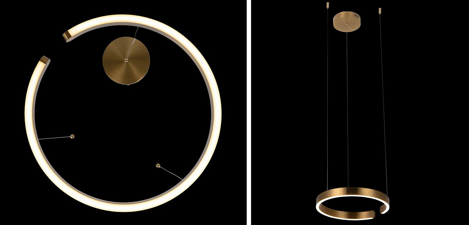 Подвесной светильник Half Ring brass 40 Подвесной светильник Half Ring brass 40 - Loft-Concept в Перми
