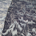 Мебельная ткань Вышивка темно-серый цвет 130 см T2-40 варинант исполнения - 1 | Loft Concept в Перми