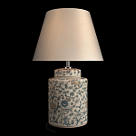 Настольная лампа цилиндрическая с цветочной росписью Lamp Flower Painting варинант исполнения - 3 | Loft Concept в Перми