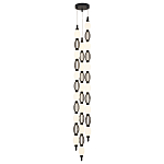 Подвесной светильник светодиодный с белыми сферическими плафонами и декоративными элементами в виде черной сетки HANDLE GRAPE варинант исполнения - 4 | Loft Concept в Перми