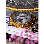 Чаша из прозрачного стекла с бронзовым ободком и фигурками бабочек Eden Garden варинант исполнения - 5 | Loft Concept в Перми