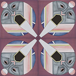 Плитка дизайнерская с узором Маска варинант исполнения - 3 | Loft Concept в Перми