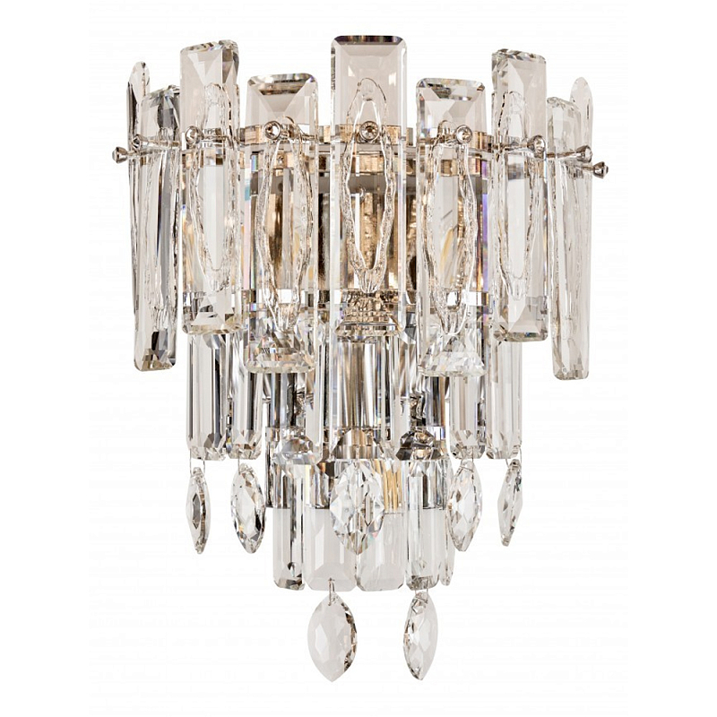 Бра с хрустальными подвесками Gorgeous Crystal Light Золотой Прозрачный Хром Бра с хрустальными подвесками Gorgeous Crystal Light Золотой Прозрачный Хром в Перми | Loft Concept