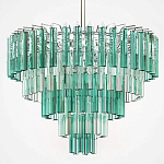 Дизайнерская люстра AQUA Blue Lagoon бирюзовое стекло несколько ярусов варинант исполнения - 1 | Loft Concept в Перми
