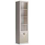 Шкаф-витрина с полками и стеклянной дверкой Satin Furniture варинант исполнения - 1 | Loft Concept в Перми