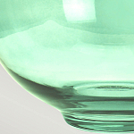 Настольная лампа с шарообразным прозрачным основанием из цветного переработанного стекла и белым цилиндрическим абажуром Elstead Lighting варинант исполнения - 5 | Loft Concept в Перми