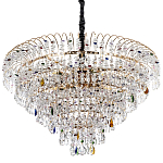 Люстра с прозрачными и цветными подвесками из хрусталя Colorful Crystals Chandelier 18 варинант исполнения - 1 | Loft Concept в Перми
