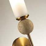 Бра с цилиндрическим матовым плафоном и шаром из камня на металлическом основании Orb Essence варинант исполнения - 10 | Loft Concept в Перми