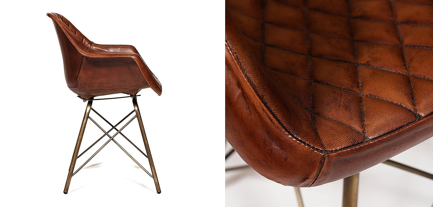 Кресло Leather Industrial armchair Кресло Leather Industrial armchair - Loft-Concept в Перми