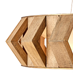 Люстра круглая из толстых деревянных реек Wooden Slats варинант исполнения - 2 | Loft Concept в Перми