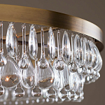 Люстра круглая с подвесками в форме стеклянных капель Glass Rain варинант исполнения - 4 | Loft Concept в Перми