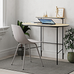 Стол письменный овальной формы с полкой LOUB WORKING TABLE BLACK OAK варинант исполнения - 3 | Loft Concept в Перми