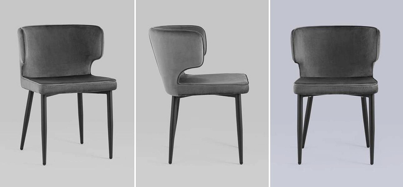Стул Mateo Chair Серый Велюр Стул Mateo Chair Серый Велюр - Loft-Concept в Перми