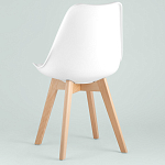 Стул с основой из пластика и мягким сиденьем Arvika White варинант исполнения - 4 | Loft Concept в Перми