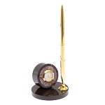 Часы настольные с ручкой из натурального камня Stone Clock варинант исполнения - 5 | Loft Concept в Перми