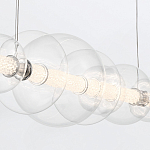Подвесной светильник линейный с прозрачными стеклянными шарами разного диаметра Eurofase варинант исполнения - 8 | Loft Concept в Перми