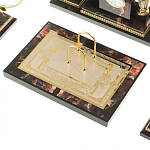 Настольный письменный набор из яшмы и долерита с декором в виде коня Manager Organizer варинант исполнения - 5 | Loft Concept в Перми