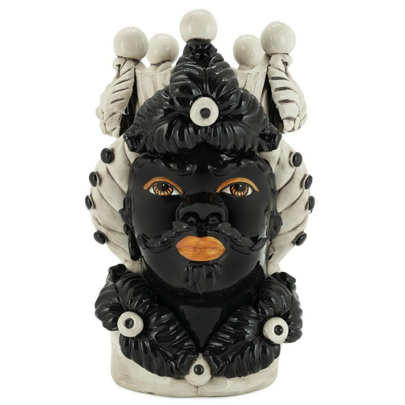 Ваза Vase Moro Man Eve Black Черный Бежевый Ваза Vase Moro Man Eve Black Черный Бежевый в Перми | Loft Concept