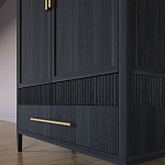 Шкаф платяной Primo с выдвижными ящиками шпон Светлый дуб варинант исполнения - 5 | Loft Concept в Перми