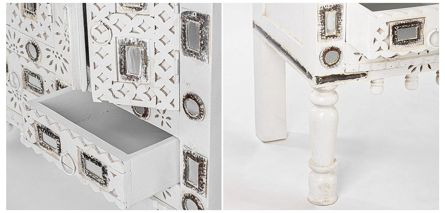 Комод в восточном стиле Indian Bone Inlay Chest of Drawers Белый Комод в восточном стиле Indian Bone Inlay Chest of Drawers Белый - Loft-Concept в Перми