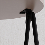 Стол приставной с 2-мя круглыми бежево-серыми столешницами ESSEL LIGHT MOCHA варинант исполнения - 1 | Loft Concept в Перми