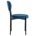 Стул с круглым сиденьем на металлическом основании ALFIE CHAIR Blue варинант исполнения - 5 | Loft Concept в Перми