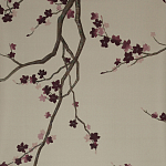 Обои ручная роспись Cherry Tree Special Colourway on Icefield dyed silk варинант исполнения - 1 | Loft Concept в Перми