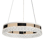 Люстра в виде кольца золотого цвета с прозрачными вставками Radiant Rail варинант исполнения - 1 | Loft Concept в Перми