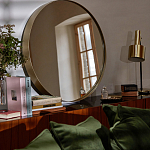 Круглое настенное зеркало Frontera Mirror варинант исполнения - 3 | Loft Concept в Перми