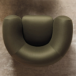 Дизайнерское полукруглое мягкое кресло CINNAMON Armchair варинант исполнения - 2 | Loft Concept в Перми