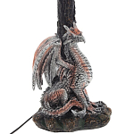 Настольная лампа с абажуром Дракон Silver Red Dragon Коричневый абажур варинант исполнения - 2 | Loft Concept в Перми
