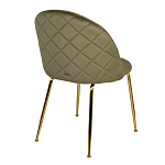 Стул велюровый хаки на золотистых металлических ножках Vendramin Chair варинант исполнения - 3 | Loft Concept в Перми