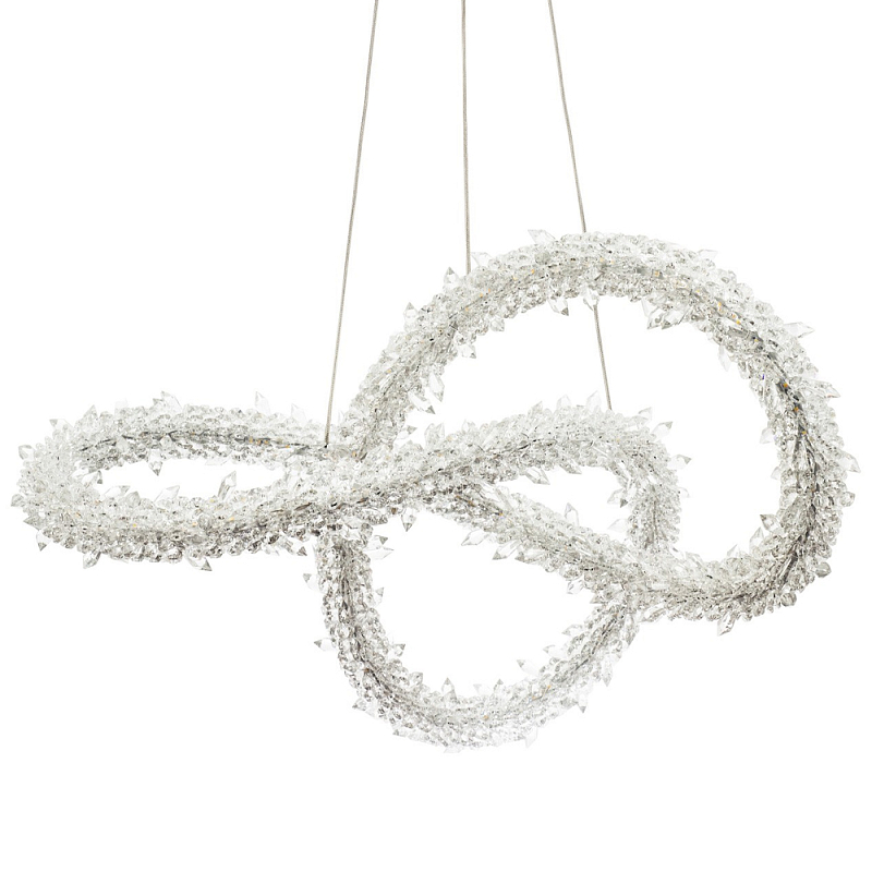 Фигурная люстра с хрустальным декором Gilbertine Crystal Curly Ring Chandelier Латунь Прозрачный Фигурная люстра с хрустальным декором Gilbertine Crystal Curly Ring Chandelier Латунь Прозрачный в Перми | Loft Concept