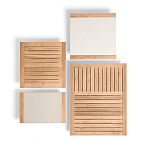 Дизайнерский кофейный стол из дерева с керамической столешницей уличный SWAY Coffee Table варинант исполнения - 2 | Loft Concept в Перми