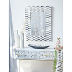 Прямоугольное зеркало с инкрустацией раковинами устриц Mother оf Pearl Facets варинант исполнения - 5 | Loft Concept в Перми