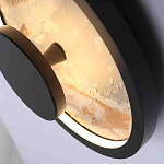 Бра круглое светодиодное с черной рамкой Stone Circle варинант исполнения - 2 | Loft Concept в Перми