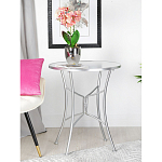 Столик приставной с круглой столешницей на серебристом основании Scenical Table варинант исполнения - 4 | Loft Concept в Перми