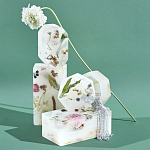 Шкатулка из эпоксидной смолы с цветами белая Epoxy Resin Rectangular Box White варинант исполнения - 4 | Loft Concept в Перми